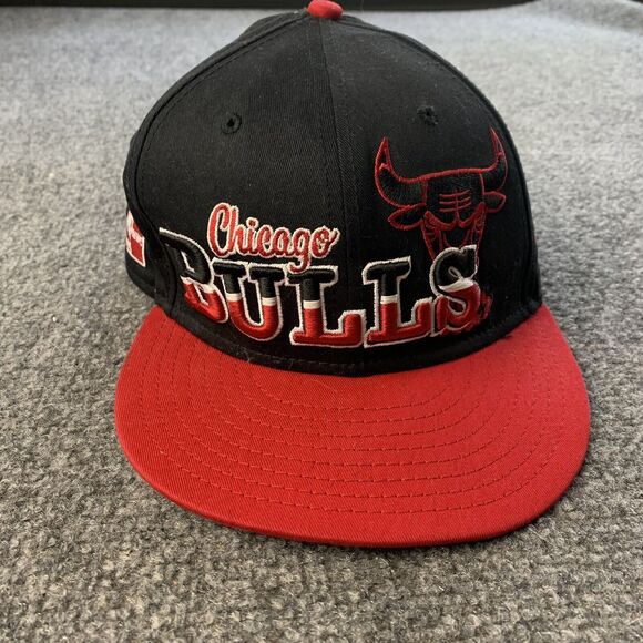 Chicago Bulls Hat - Snapback Cap Hardwood Classics NBA Basketball Black NEW ERA - Picture 1 of 10